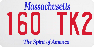MA license plate 160TK2