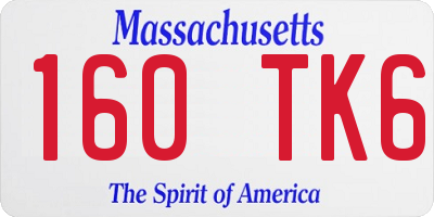 MA license plate 160TK6