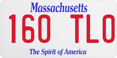 MA license plate 160TL0