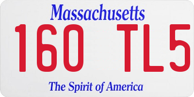 MA license plate 160TL5