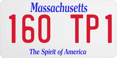 MA license plate 160TP1