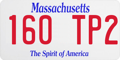 MA license plate 160TP2