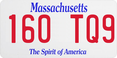 MA license plate 160TQ9