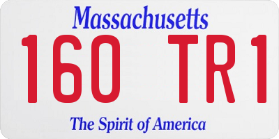 MA license plate 160TR1