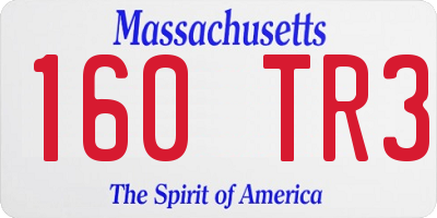 MA license plate 160TR3