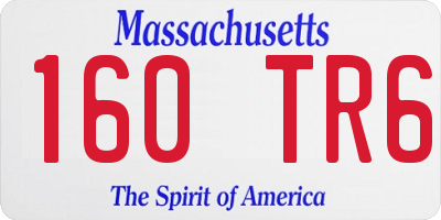 MA license plate 160TR6