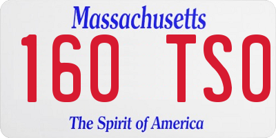 MA license plate 160TS0