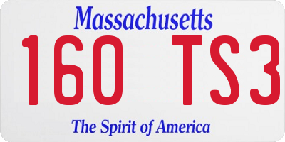 MA license plate 160TS3