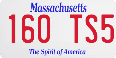 MA license plate 160TS5