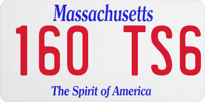 MA license plate 160TS6
