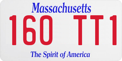 MA license plate 160TT1