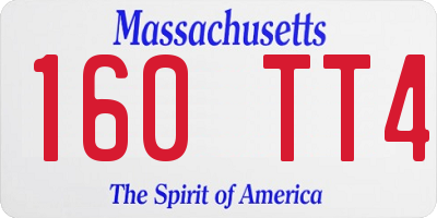 MA license plate 160TT4