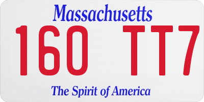 MA license plate 160TT7