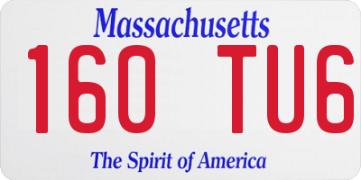 MA license plate 160TU6