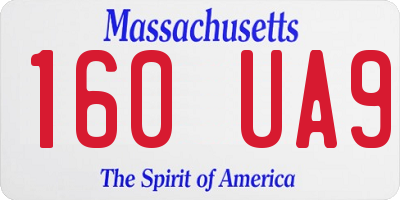 MA license plate 160UA9