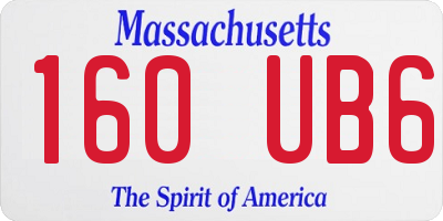 MA license plate 160UB6