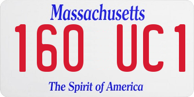 MA license plate 160UC1
