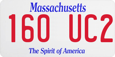 MA license plate 160UC2