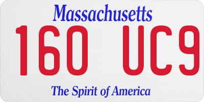 MA license plate 160UC9