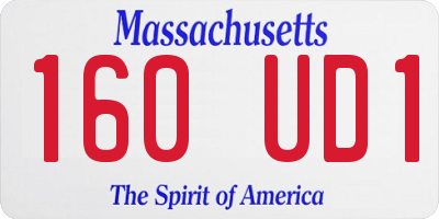 MA license plate 160UD1