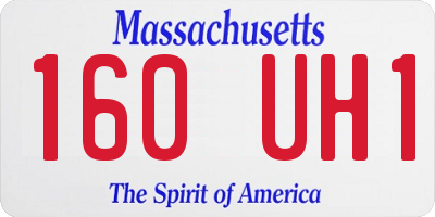 MA license plate 160UH1