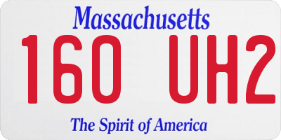 MA license plate 160UH2