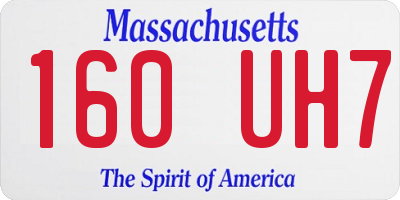 MA license plate 160UH7