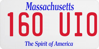 MA license plate 160UI0