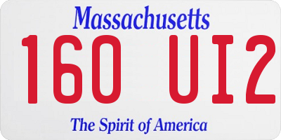 MA license plate 160UI2