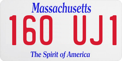 MA license plate 160UJ1