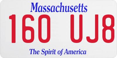 MA license plate 160UJ8