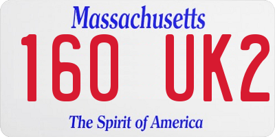 MA license plate 160UK2