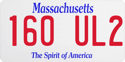 MA license plate 160UL2