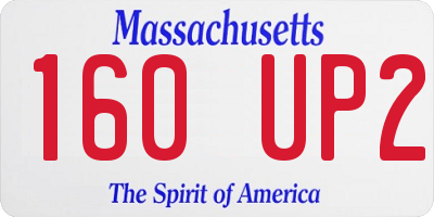 MA license plate 160UP2