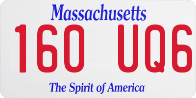 MA license plate 160UQ6