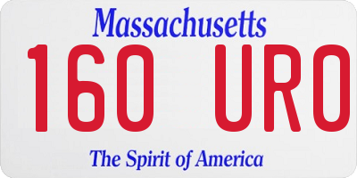 MA license plate 160UR0