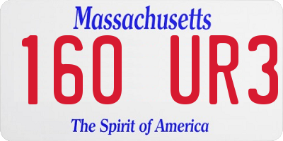MA license plate 160UR3