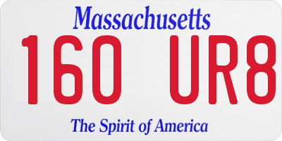 MA license plate 160UR8