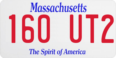 MA license plate 160UT2