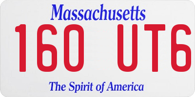MA license plate 160UT6