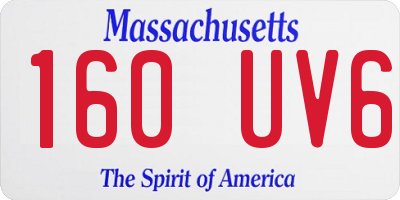 MA license plate 160UV6