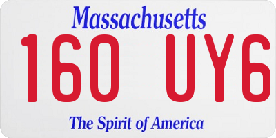 MA license plate 160UY6