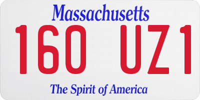 MA license plate 160UZ1