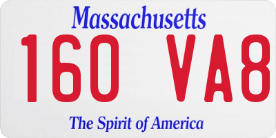 MA license plate 160VA8
