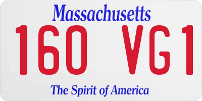 MA license plate 160VG1