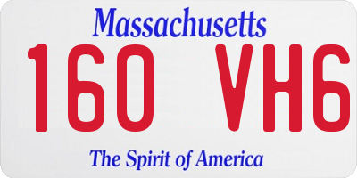 MA license plate 160VH6
