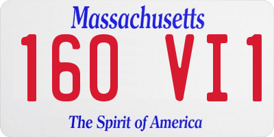MA license plate 160VI1