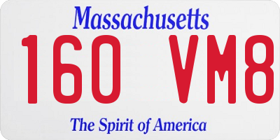 MA license plate 160VM8