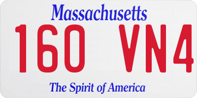 MA license plate 160VN4