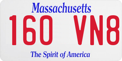 MA license plate 160VN8